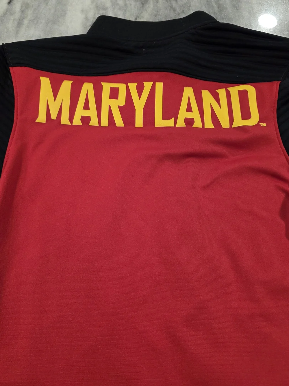 Men's Small Maryland Terrapins Under Armour Athletic Jacket Red Black Loose Fit